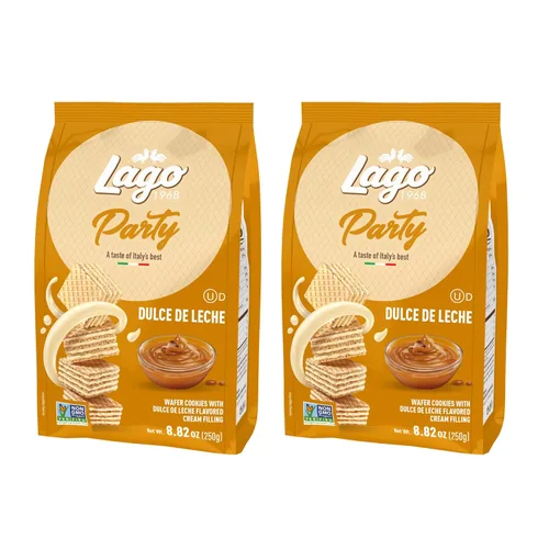 Vista 26 de Gastone Lago Party Wafers - Relleno de crema de coco, 8.82 onzas, 8.82 oz (paquete de 2) (Coco, paquete de 2)