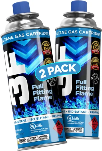 Vista 10 de 3F Recipiente de combustible de butano, 8 onzas, 1 paquete, para estufas de campamento y cabezales de antorcha compatible con recipientes de 8