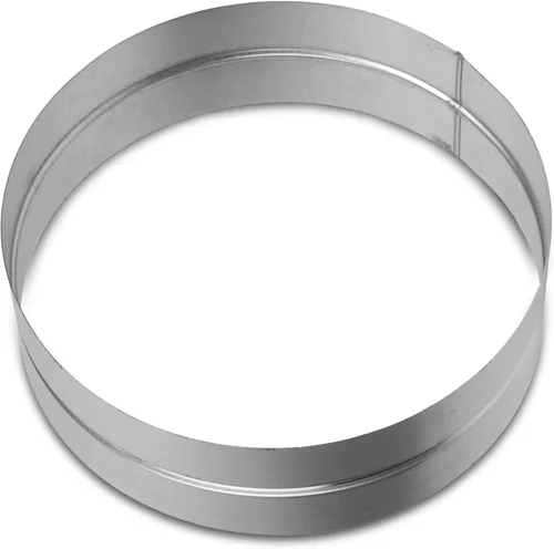 Vista 8 de Conector de conducto de ventilación de metal galvanizado de 4 pulgadas - Extensión redonda para ventilación - Acoplador de ventilación de metal de 4