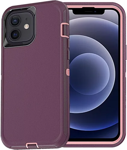 Vista 12 de YmhxcY Funda para iPhone 12 y iPhone 12 Pro, a prueba de golpes, a prueba de caídas, a prueba de polvo, a prueba de caídas, 3 capas, duradera, funda