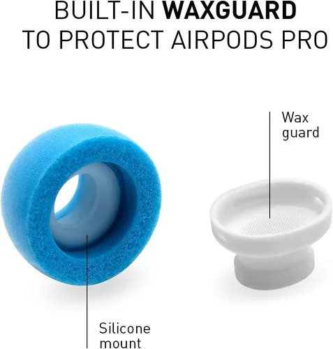Vista 5 de Eartune Fidelity UF-A - Puntas de espuma viscoelástica para AirPods Pro (1ª y 2ª generación), protector de cera integrado, comodidad mejorada