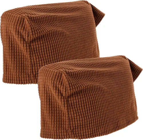 Vista 28 de BESPORTBLE Funda elástica universal para reposabrazos de sofá, 2 protectores de brazo de silla, toallas laterales elásticas para sillón reclinable