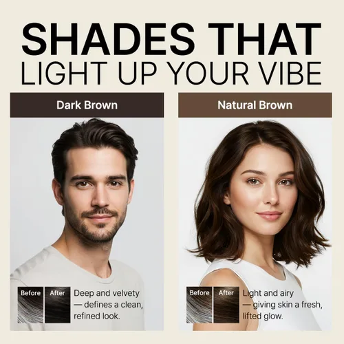 Vista 9 de Tinte en polvo Water Blend para el cabello, marrón oscuro, cobertura de canas, sin PPD, sin amoníaco, fácil activación con agua, para cabello corto