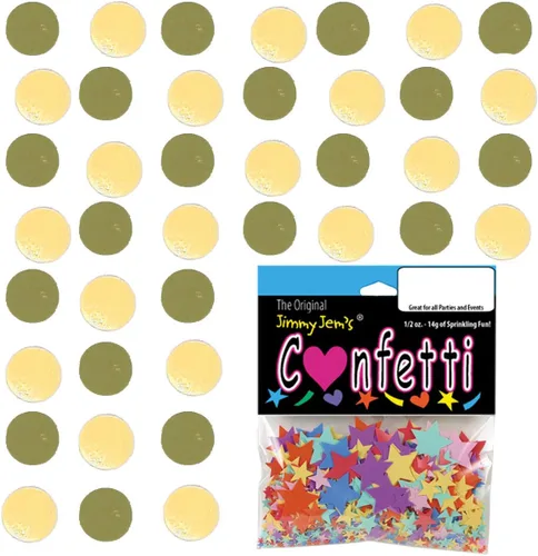 Vista 15 de Confetti Circle 1/4" Negro, Azul Marino Combo - 2 bolsas de media onza (1 oz) (8550/9971)