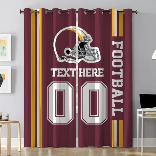 Vista 9 de Cortinas opacas personalizadas Arizona Juego de 2 paneles de cortinas opacas con aislamiento térmico para oscurecer la habitación, añade nombre