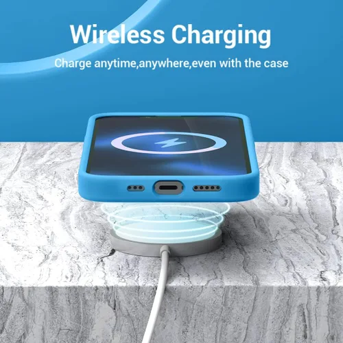 Vista 7 de LOVE 3000 Funda compatible con iPhone 13 Pro de 6.1 pulgadas (2021), goma de silicona líquida de alta calidad, forro de microfibra suave