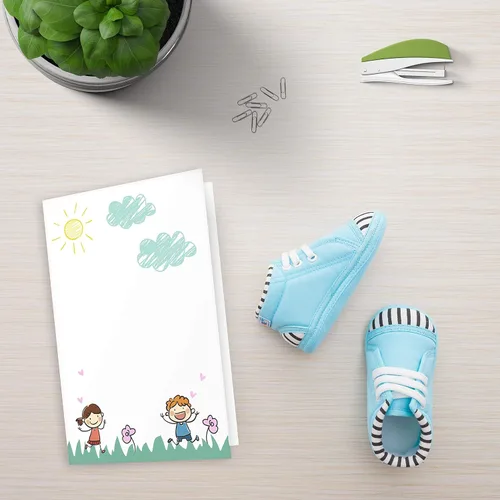 Vista 8 de Tarjetas de felicitación, papel blanco pesado de 5 x 7 pulgadas, diseño de media pliegue, perfectas para invitaciones de cumpleaños, bodas