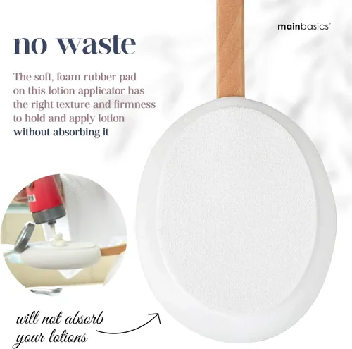 Vista 4 de MainBasics Aplicador de loción para la espalda, mango largo, lavable, ideal para uso personal y anciano con crema para la piel, medicamentos