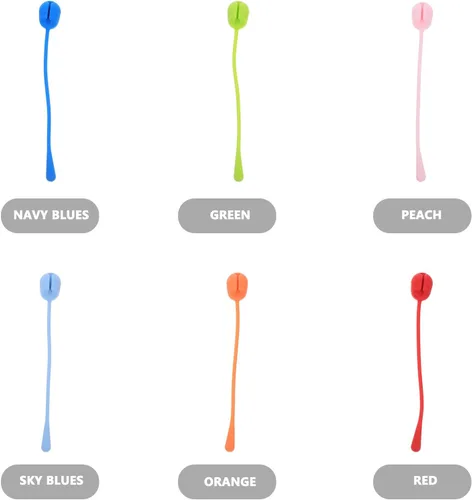 Vista 9 de Kisangel 16pcs Silicone Cord Organizers Cable Ties Reusable Wire Straps for Cable Management Portable Multi-functional Cord Holders for Office Home