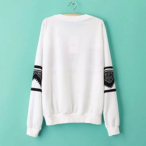 Vista 5 de Towallmark (TM)Moda Europa Mujer Étnica Impresión Blusa Sudadera Sudadera Sudadera con capucha (S)