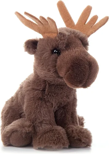 The Petting Zoo Peluche de alce, regalos para niños, animales salvajes de Onez Babiez, juguete de peluche de alce de 6 pulgadas