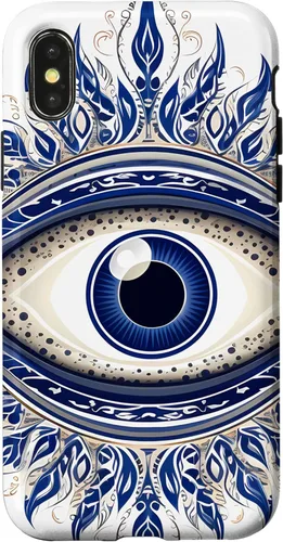 Vista 5 de iPhone 16 Evil Eye - Una potente protección elegante - Funda de arte mandala