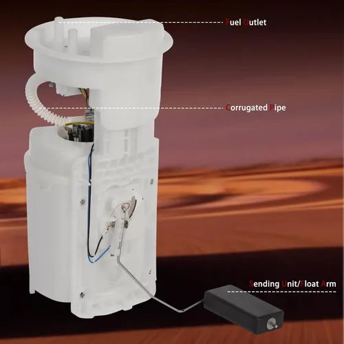 Vista 2 de Bomba de combustible eléctrica E8424M apta para VW para Beetle 1999-2010 para VW para Golf 1999-2006 para VW para Jetta 2000-2005 Reemplazar