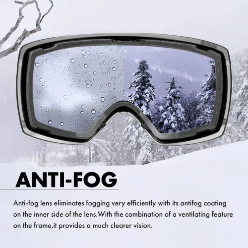 Vista 4 de ZERO TECH BASE Lente de repuesto compatible con gafas Oakley Snow Goggles intercambiables lente espejo CROWBAR