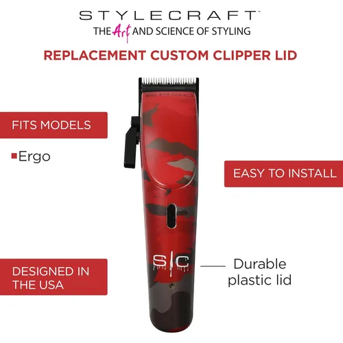 Vista 5 de Stylecraft Paquete de camuflaje: capa de corte de pelo, tapa de recortadora y estuche de viaje