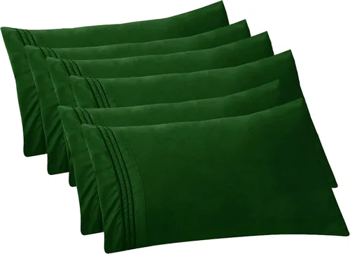 Vista 24 de Elegant Comfort Fundas de almohada sólidas de microfibra de alta calidad hotelera, tejido suave, resistente a las arrugas y a las manchas, fácil