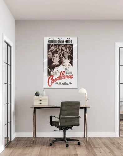 Vista 6 de Casablanca - Movie Poster (Regular Style - White) (Size: 24" x 36") (Laminated Poster)