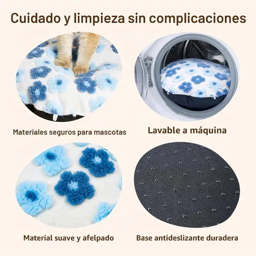 Vista 6 de Meowfia Túnel interior para gatos con cama de rosquilla, gran espacio de juego flexible para múltiples mascotas, forma de círculo o serpiente azul