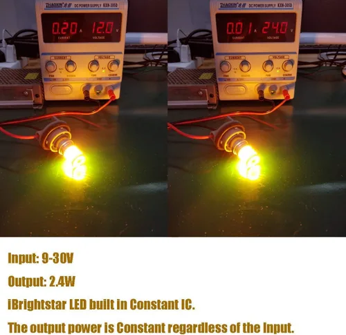 Vista 4 de iBrightstar Bombillas LED de 9-30 V extremadamente brillantes 1156 1141 1003 BA15S de repuesto para luces de señal de giro, amarillo ámbar