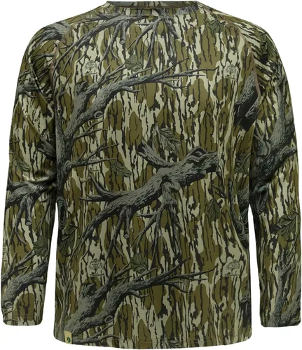Vista 16 de Camisas Mossy Oak de caza para hombre, de manga larga, con camuflaje Bottomland