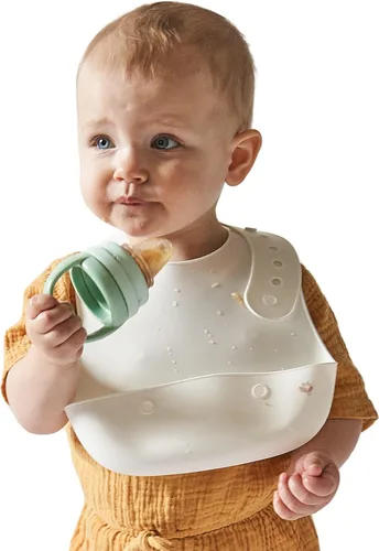 Vista 9 de green sprouts Unisex Baby Silicone Scoop Bib