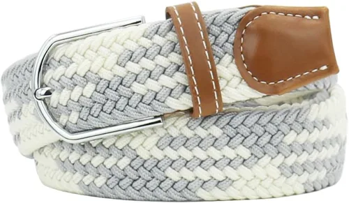 Vista 43 de Mixed Color Woven Stretch Braided Belts for Men and Women Fashion Elastic Belts