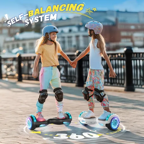 Vista 4 de SISIGAD Scooters for Kids Ages 7-12, with Built-in Bluetooth Speaker and 6.5" Colorful Lights Wheels, Safety Certified Self Balancing Scooter