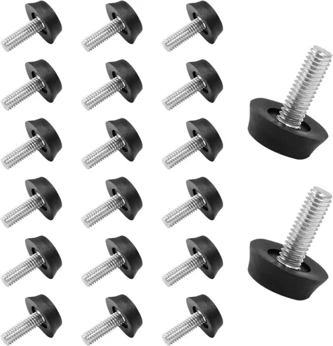 Vista 5 de 20 niveladores de muebles ajustables de rosca de 1/4 de pulgada, niveladores de muebles de acero inoxidable M6 para mesa, silla, patas de taburete
