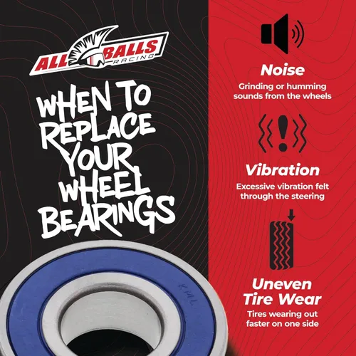 Vista 3 de All Balls Racing 25-1311 Kit de rodamientos de rueda delantera compatible con/repuesto para Honda CB300F 2015-2019, CB300F ABS 2017-2022, CB300R