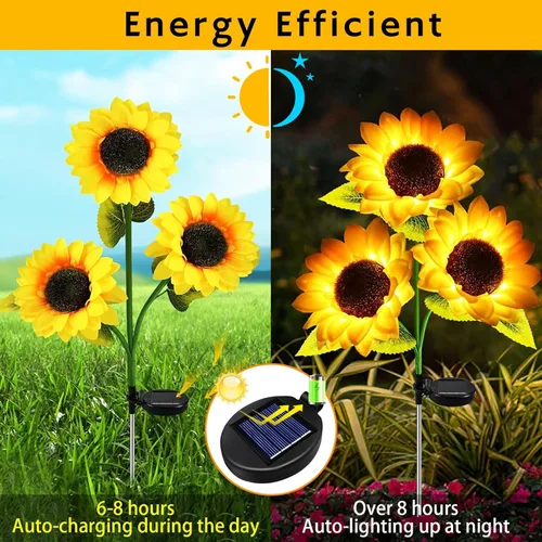 Vista 4 de Paquete de 2 paneles solares de repuesto para luces de exterior, piezas de repuesto de luces solares para reparación de flores al aire libre