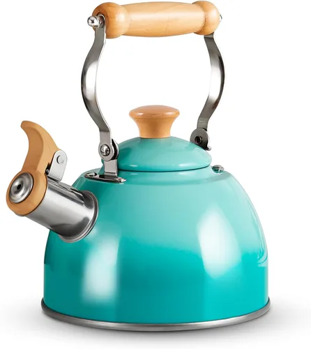 ROCKURWOK Tea Kettle, Tea Pot with Cool Touch Ergonomic Handle, Teapot Food Grade Stainless Steel, Tea Kettle Stovetop, Kettle Teapot, Whistling Tea