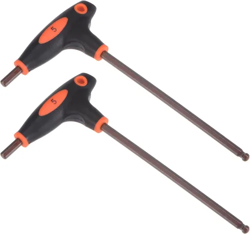 Vista 9 de uxcell Llave hexagonal de extremo de bola de 0.098 in, llave inglesa con mango en T, acero métrico S2 2 piezas