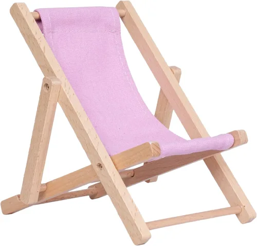 Vista 10 de Soporte plegable de madera para teléfono celular, soporte para Beige
