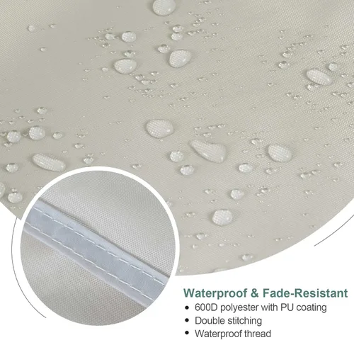 Vista 3 de Funda para silla de huevo colgante para patio, silla de mimbre impermeable para exteriores con funda de soporte, asiento doble