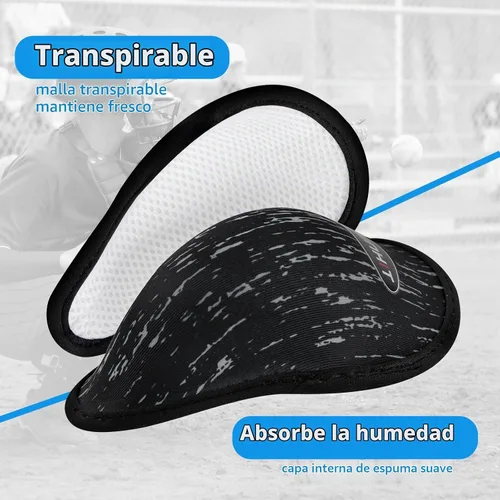 Vista 6 de Runhit Calzoncillos de compresión para niños con copa de béisbol para niños, con copa atlética protectora suave