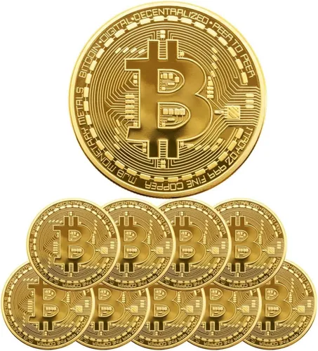 Vista 12 de 1 moneda Ethereum, moneda conmemorativa Ethereum chapada en oro de 24 quilates, criptomoneda ETH de 0.118 in, moneda coleccionable con funda