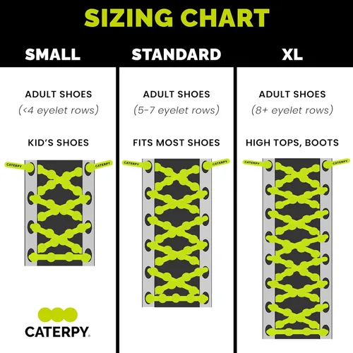 Vista 3 de Caterpy Run - The Ultimate Elastic No Tie Shoelaces for Adults and Kids