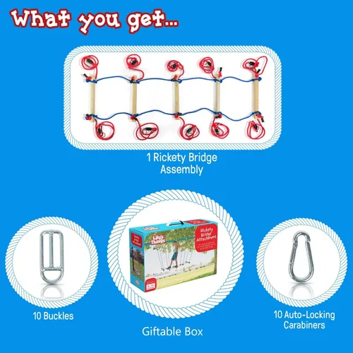 Vista 5 de Lily's Things Accesorio de puente Rickety - Accesorios de doble línea de holgura y línea ninja - exclusivamente con nuestros juegos de cursos