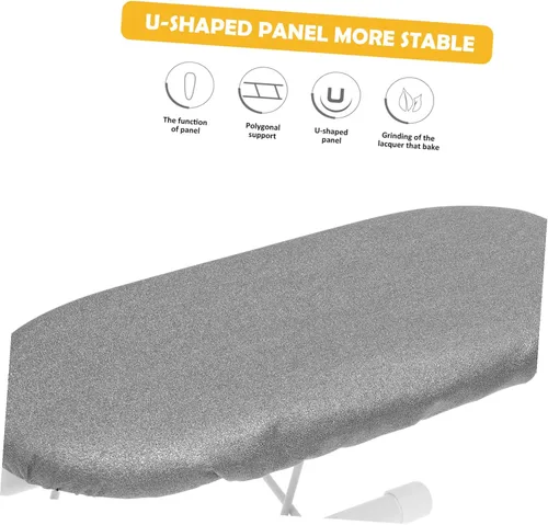 Vista 4 de Mini Ironing Board with Heat-Resistant Protection Mat and Folding Steel Frame Compact Household Ironing Sleeve Rack for Collars Travel Dorm and Home