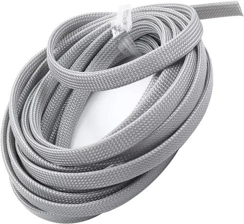 Vista 7 de Othmro Funda de cable trenzado expandible de PET de 16.4 pies, protector de cable flexible de 3/8 pulgadas, funda de organización de cables