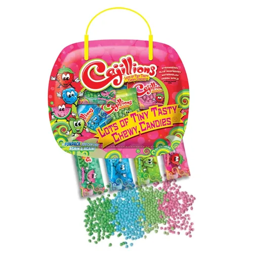 Vista 2 de Caramelos masticables de frutas a granel envueltos individualmente, paquete de juguetes resellables para compartir, sabor a fresa azul, frambuesa