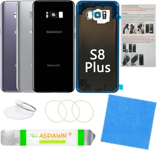 Vista 91 de Estuche de panel de vidrio trasero de repuesto para Galaxy S8 con manual de instalación + lente de cámara preinstalada + todo el adhesivo + kit