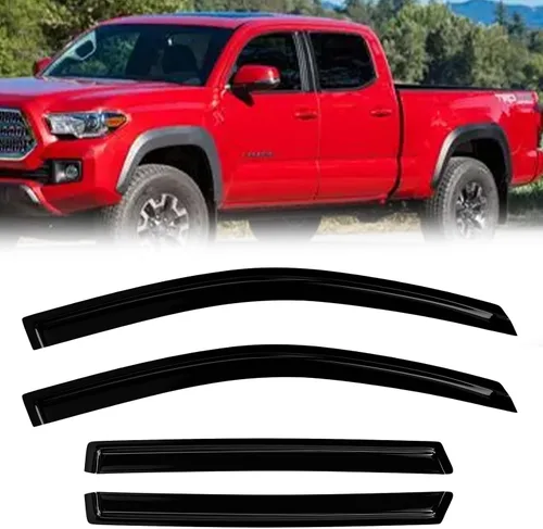 Vista 80 de Protectores de lluvia de ventana para Ford F150 SuperCab 2004-2014 2 piezas deflector de ventana para 09-14 F-150 con 2 puertas delanteras