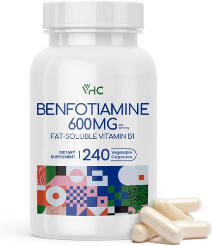 Vista 7 de VHC Suplemento de vitamina B1 Benfotiamina de 600 mg - 5 veces soluble en grasa tiamina vitamina B1 - Max Boost biodisponible tiamina B1 Niveles