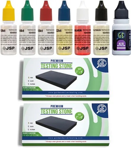 Kit de evaluación de probador de joyas de oro y plata 10K 14K 18K 22K 24K platino paladio prueba de metales preciosos 999 925 chatarra