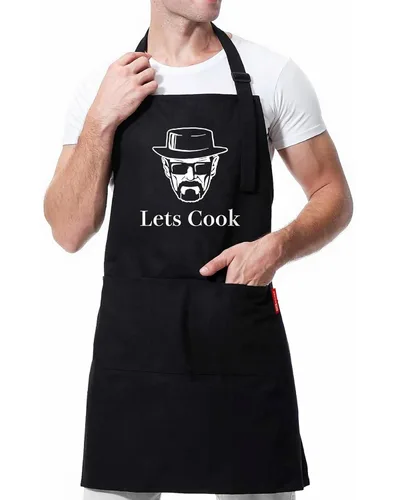 Divertidos delantales de chef de cocina para hombres con bolsillos, delantal de papá para barbacoa, cocina, trabajo, accesorios creativos de cocina