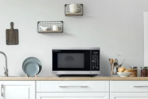 Vista 9 de SHARP Horno de microondas de encimera compatible con Alexa certificado por Orville Redenbacher's con plato giratorio Carousel extraíble de 12.4