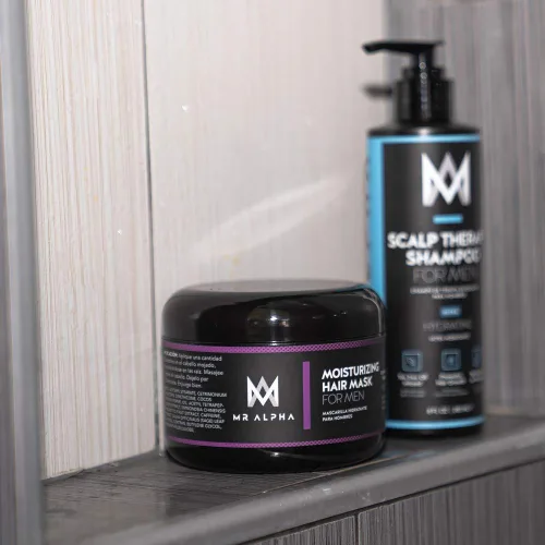 Vista 6 de MR ALPHA Mascarilla hidratante para cabello seco y dañado, 8 onzas, tratamiento acondicionador profundo con aceite de argán, jojoba, palma enana