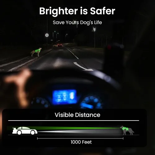 Vista 6 de MASBRILL Arnés con luz para perro, arnés iluminado para perro, recargable, sin tirones, arnés ajustable con luz LED para perros pequeños, medianos