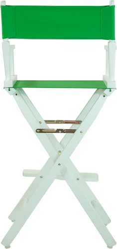 Vista 297 de Casual Home - Silla de director de 30 in, marco blanco, con lona color blanco, altura de barra